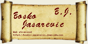 Boško Jašarević vizit kartica